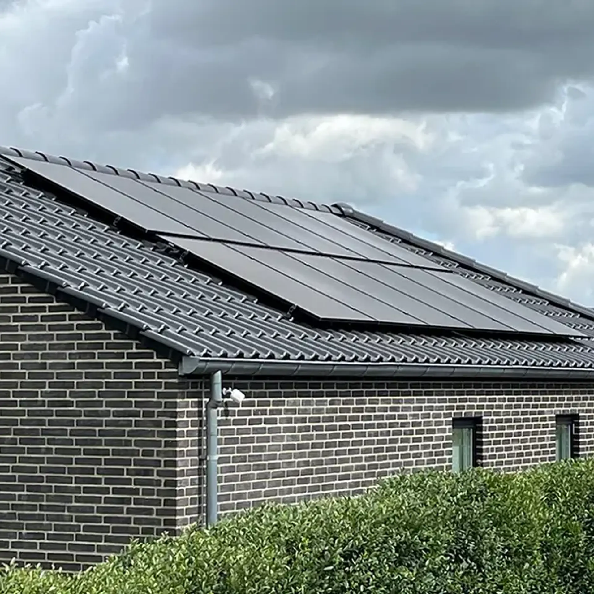 Hus med solceller på taget